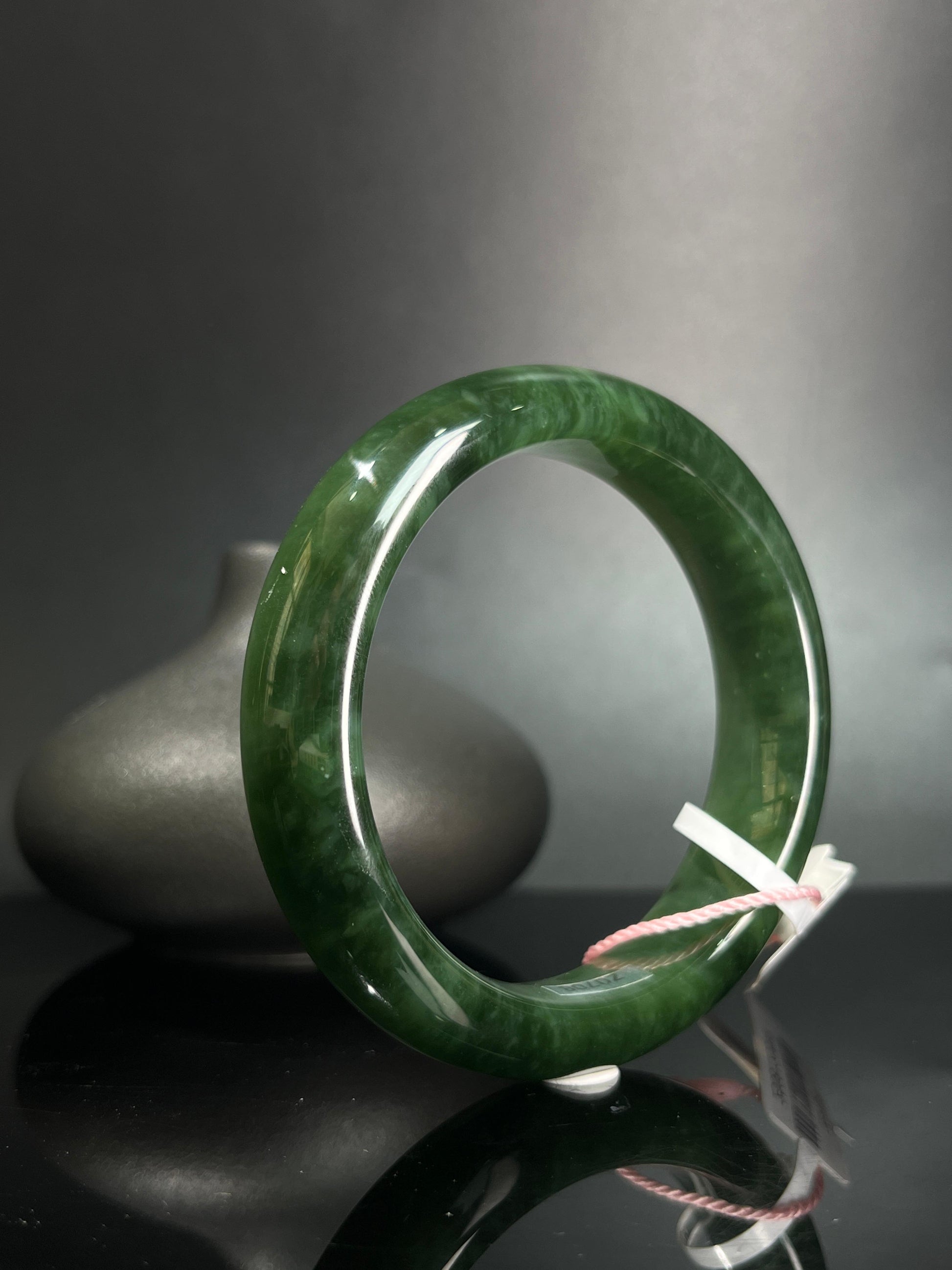 和田玉碧玉手镯（卡56）（yc242060）