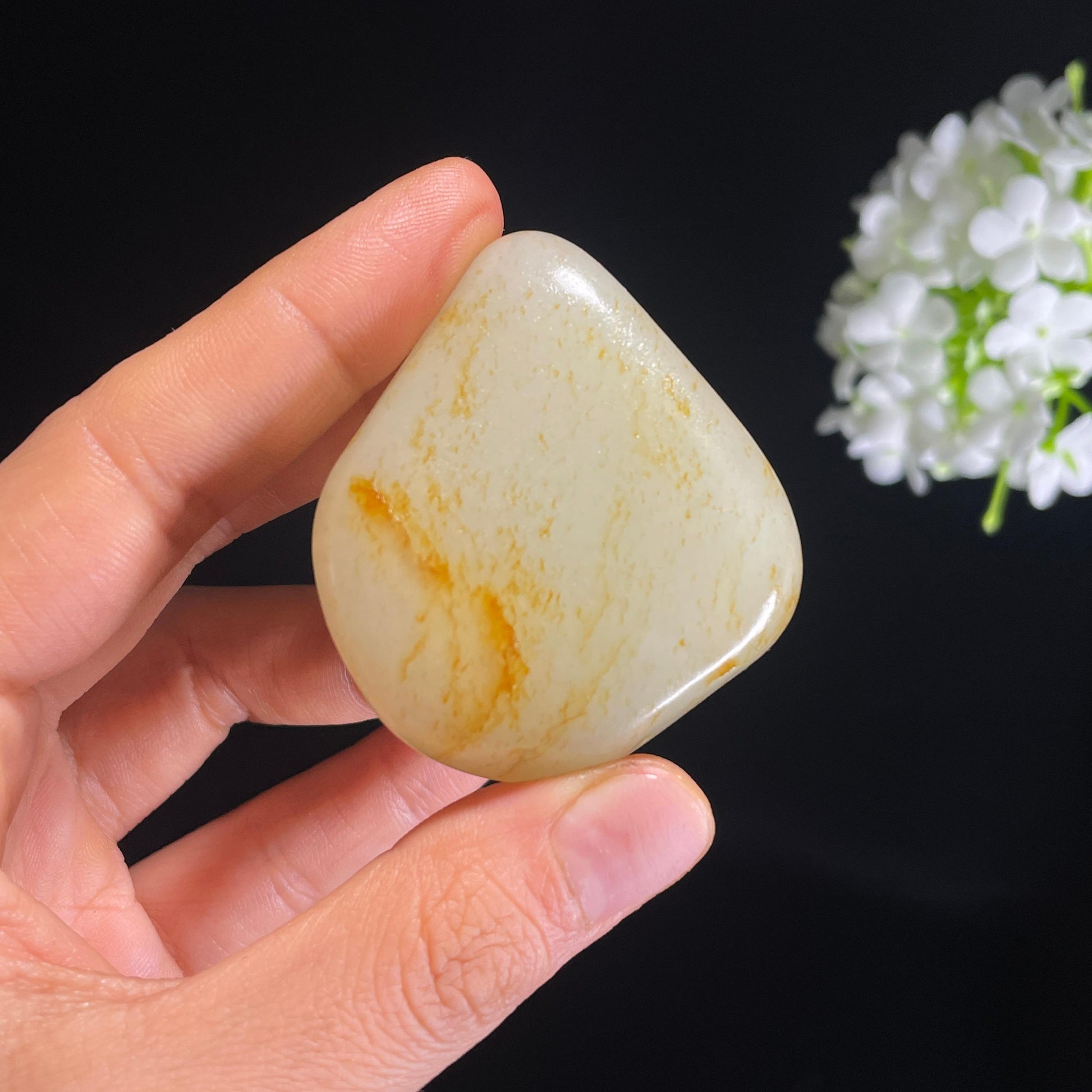 和田玉白玉“流霞溢彩”洒金皮籽料（yc318265）