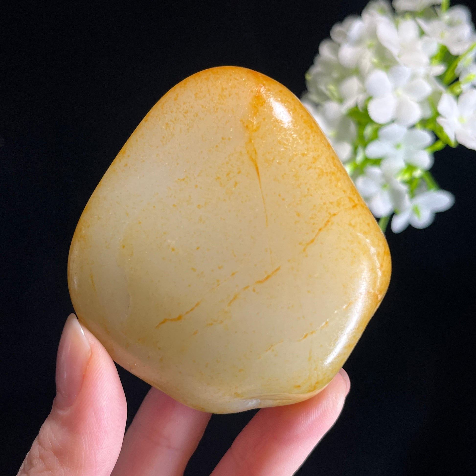 和田玉白玉“金风染川”洒金聚红皮籽料（yc367671）