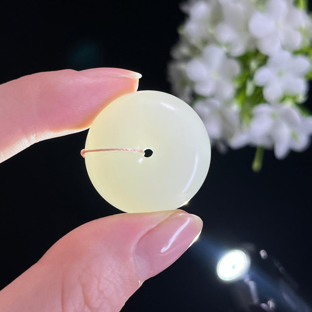 和田玉羊脂白玉平安扣（yc330140）