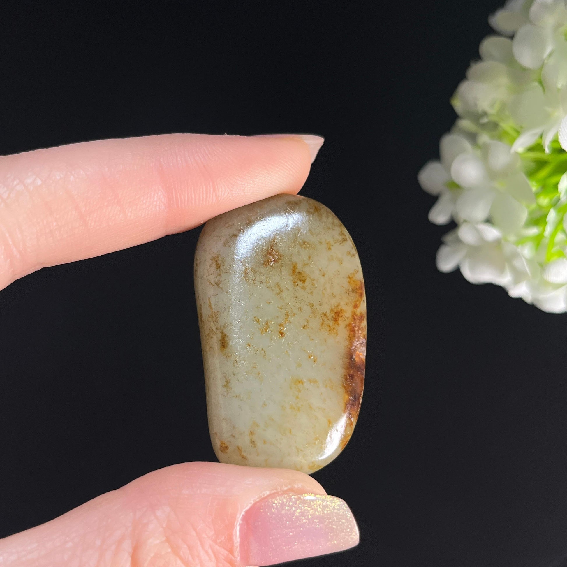 和田玉青白玉“清川倒影”秋梨皮籽料（yc361378）