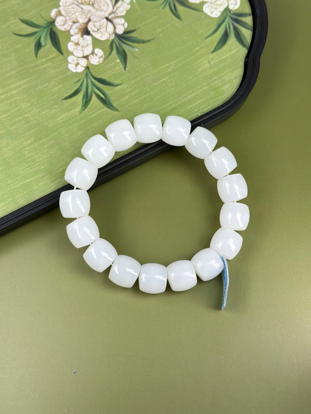 精品和田玉白玉直切珠手串（17颗）（yc750479）