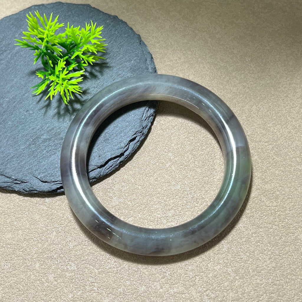和田玉烟紫手镯（yc741977）