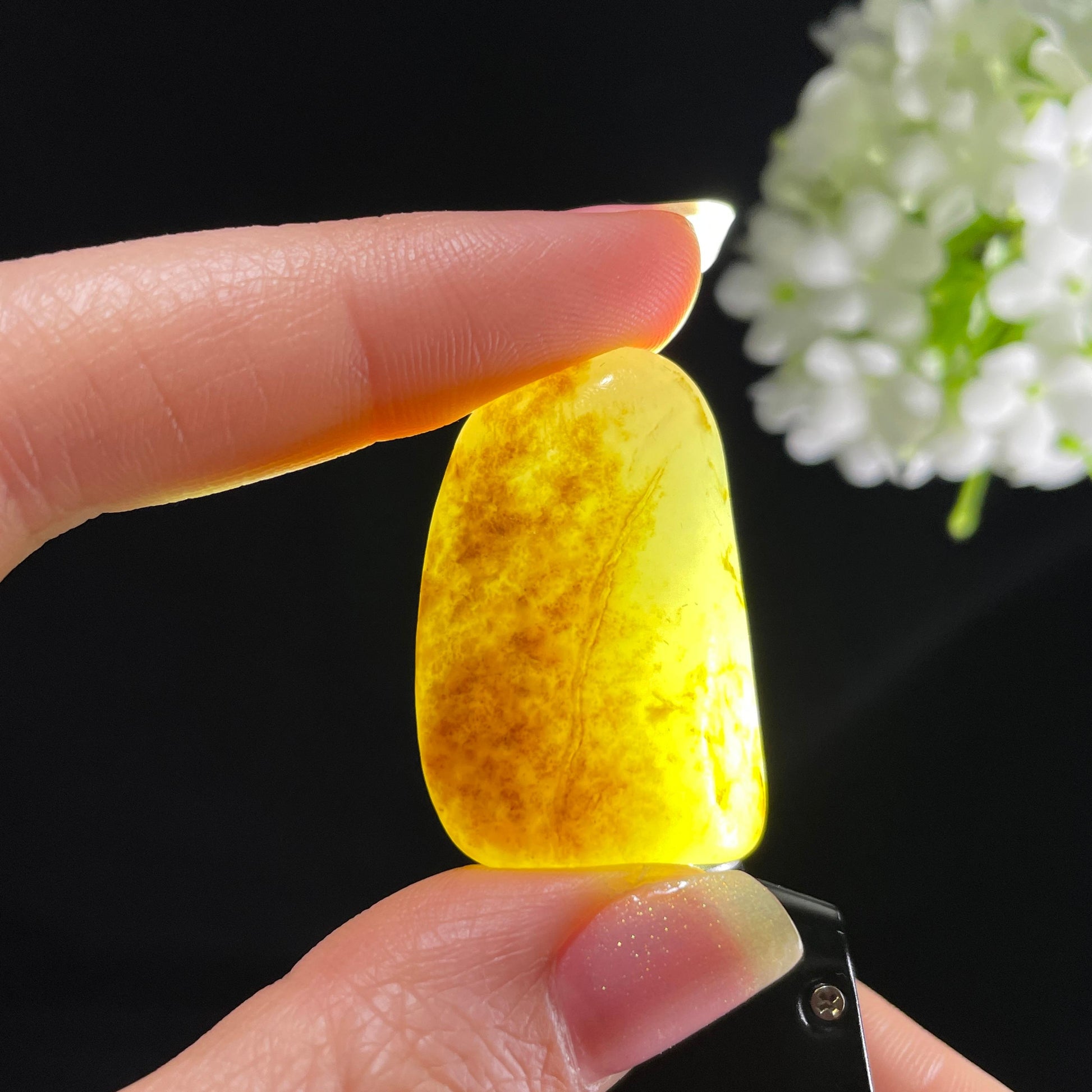 和田玉白玉“霜岸秋痕”聚黄皮籽料（yc394218）