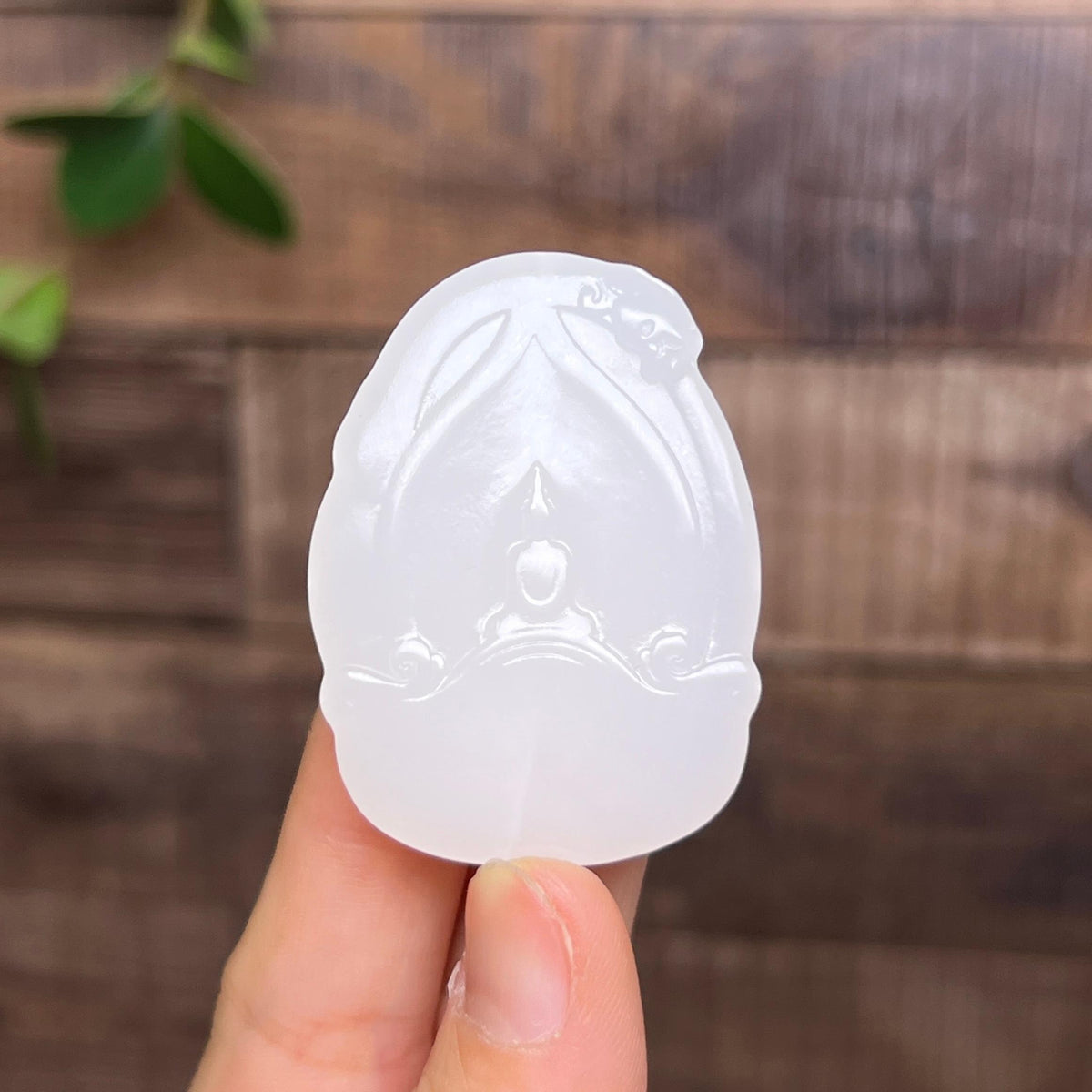 和田玉白玉弥勒佛牌34（yc777241）