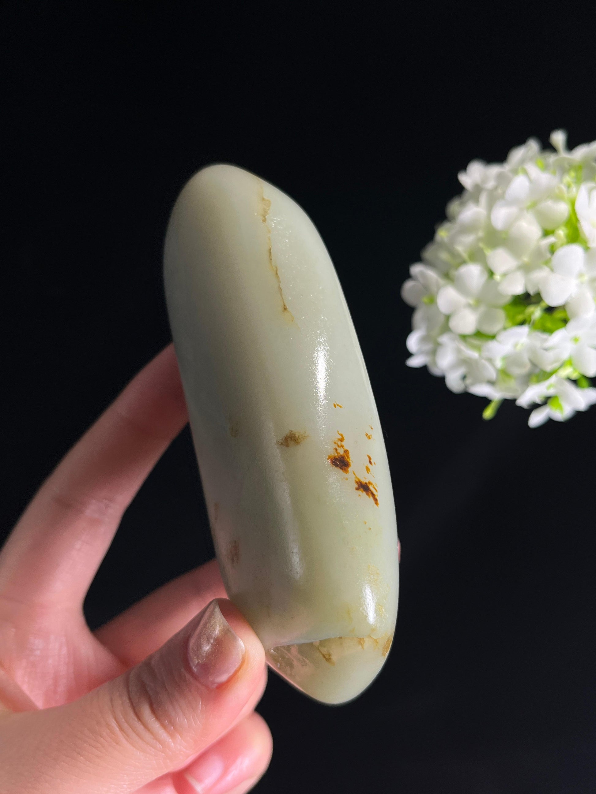 和田玉高青白籽料原石（yc274677）