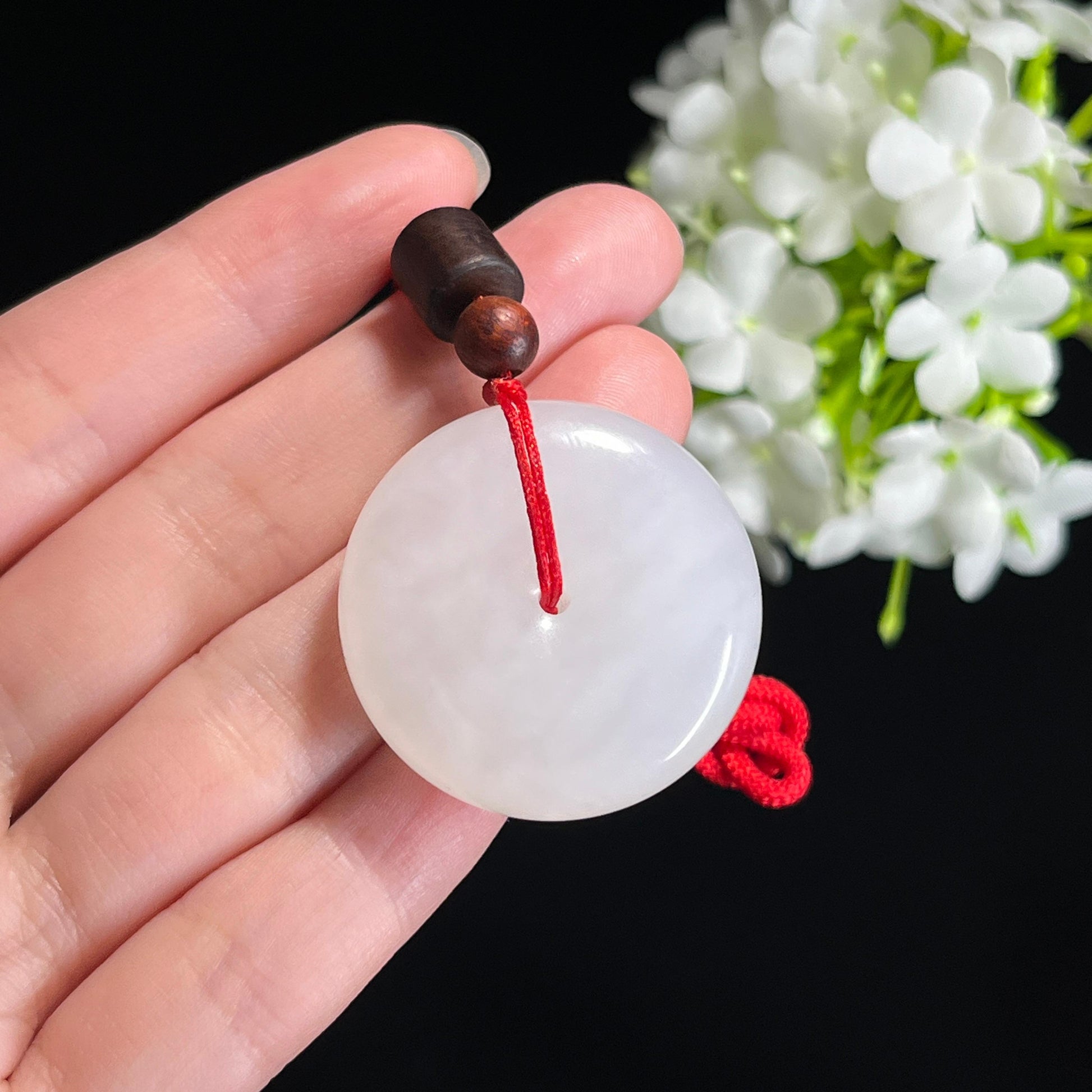 和田玉白玉平安扣（yc329975）