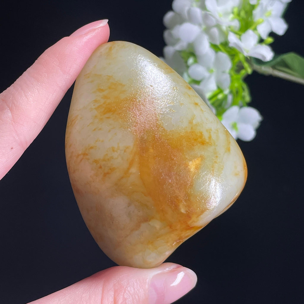 和田玉青白玉“金浪归帆”洒金皮籽料（yc316429）