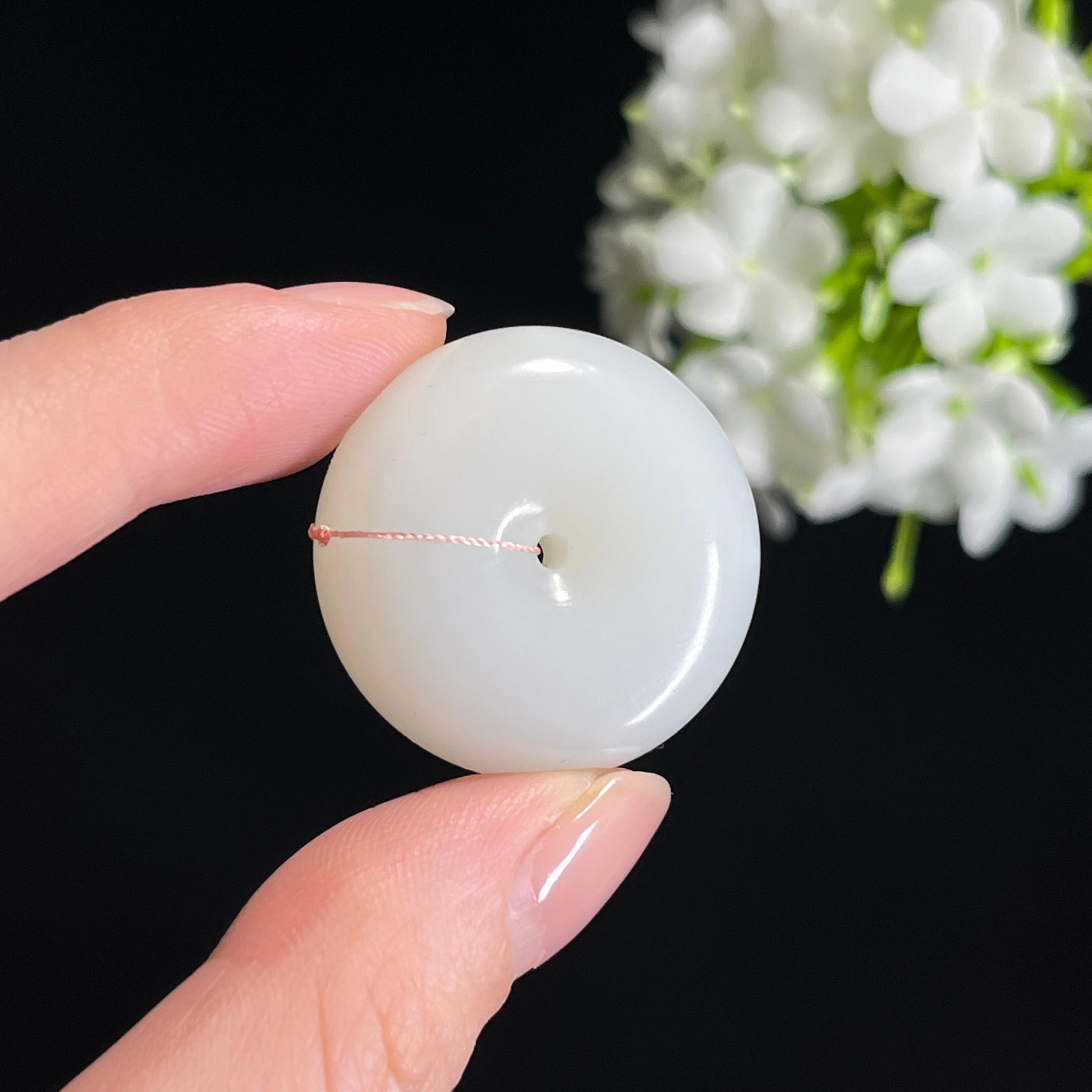 和田玉羊脂白玉平安扣（yc330139）