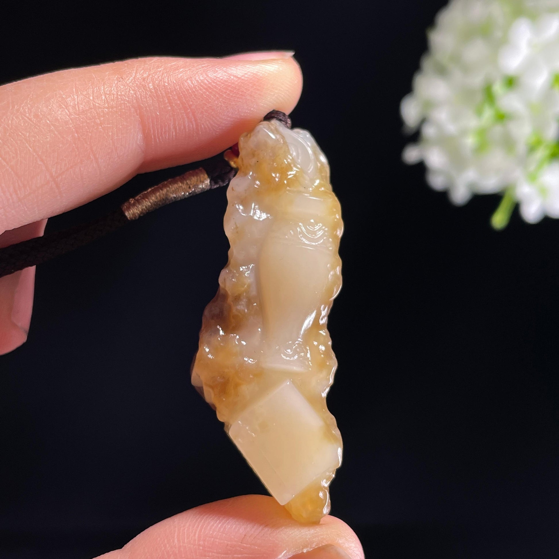 和田玉糖白玉锦灰堆印章（yc433773）