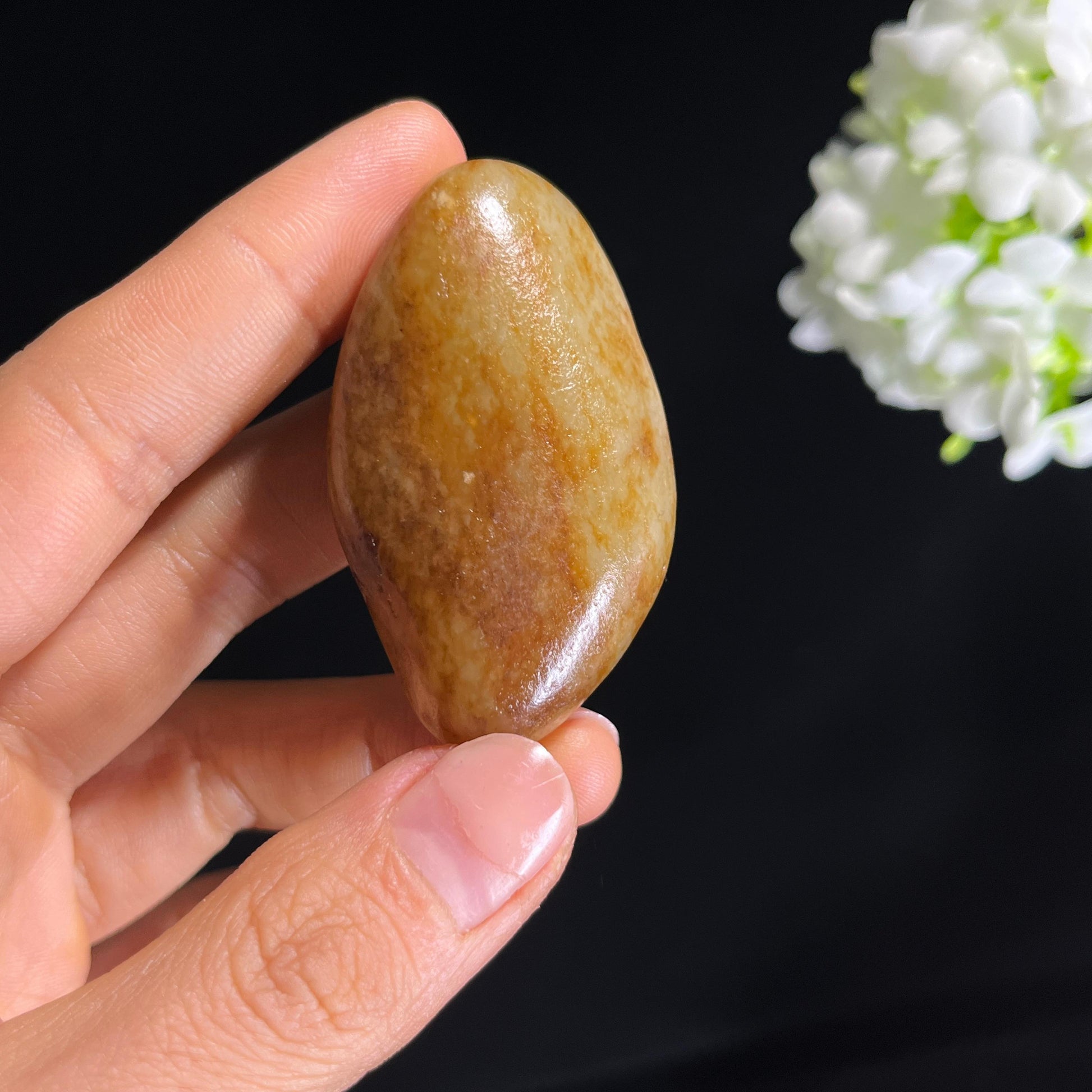 和田玉青白玉秋梨皮“秋凝烟”籽料原石（yc279823）