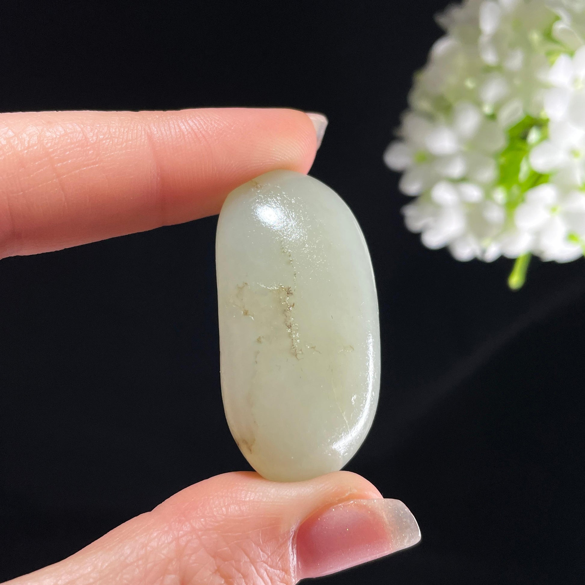 和田玉白玉“烟江浅墨”秋梨皮籽料（yc394207）