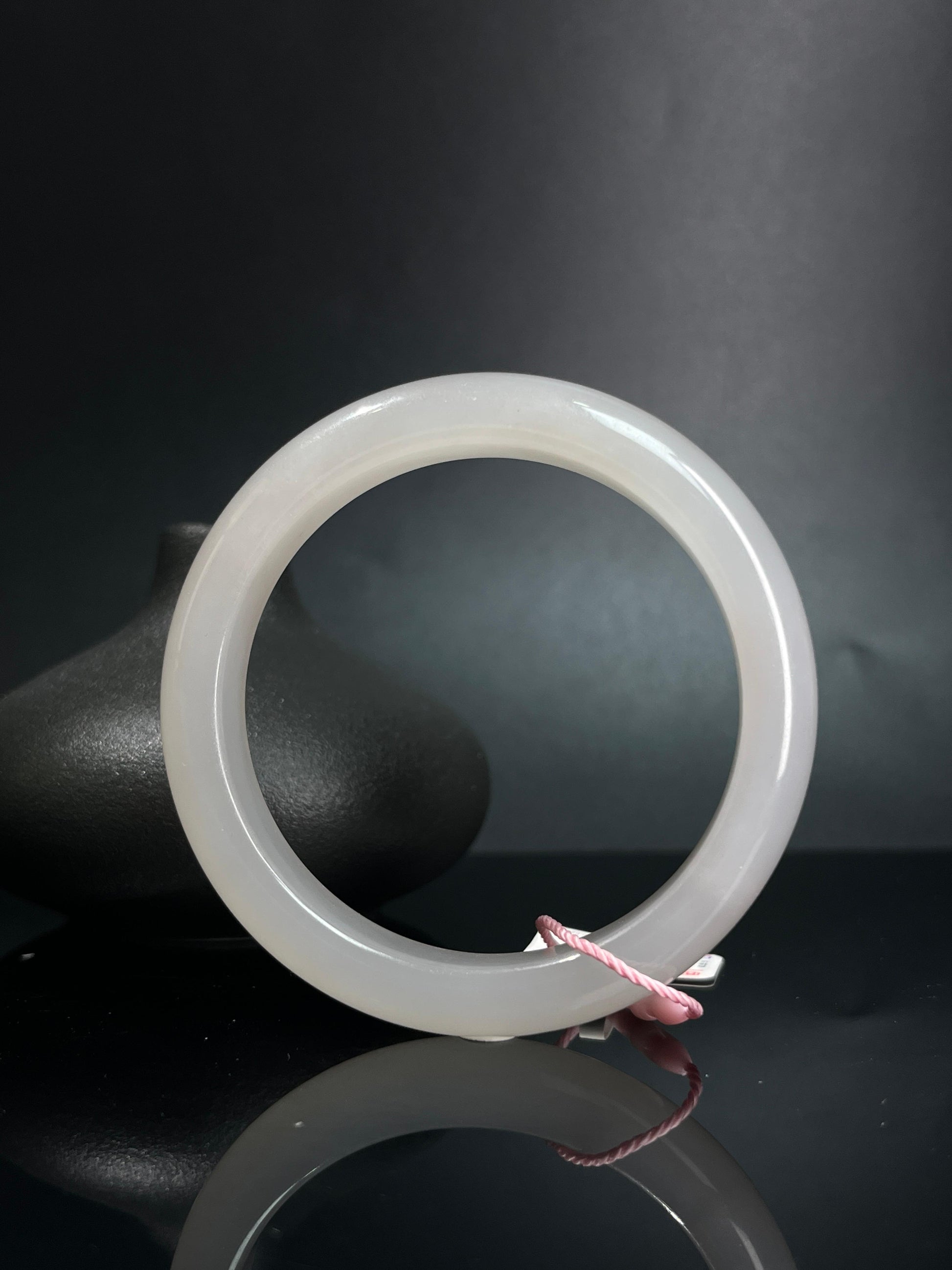 和田玉淡烟紫手镯（卡57）（yc242076）