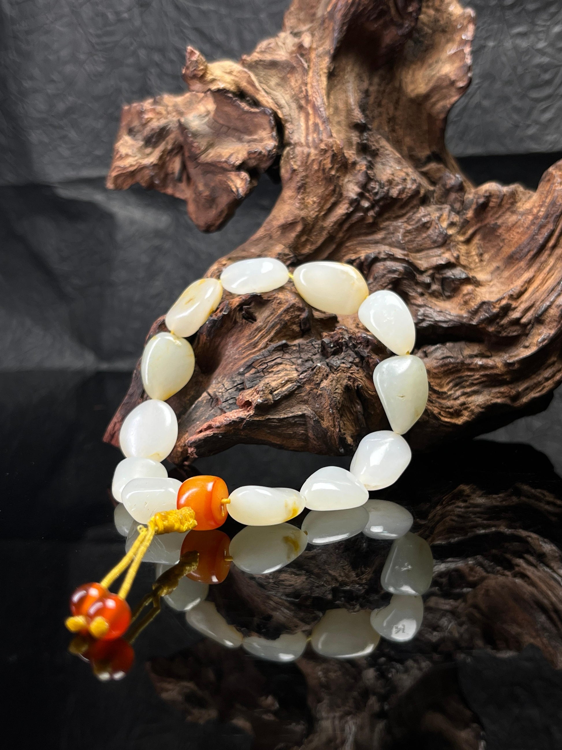 新疆和田玉籽料原石白玉手串原皮原籽（yc232618）