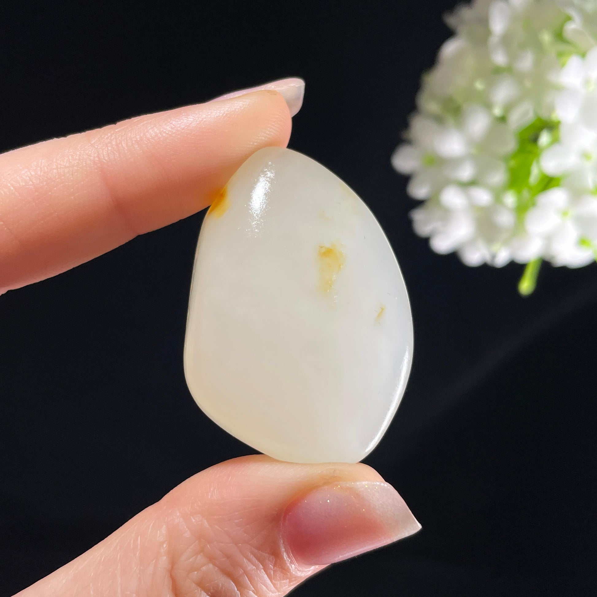 和田玉白玉“晴光一点”洒金皮籽料（yc394208）
