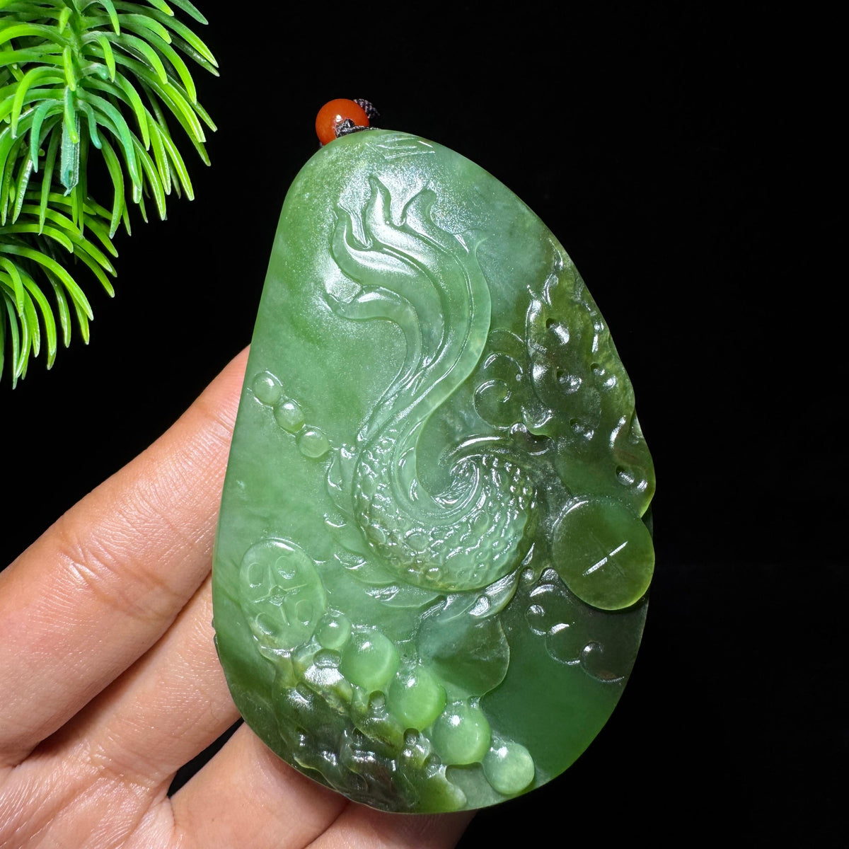 和田玉山料碧玉龙（yc707101）