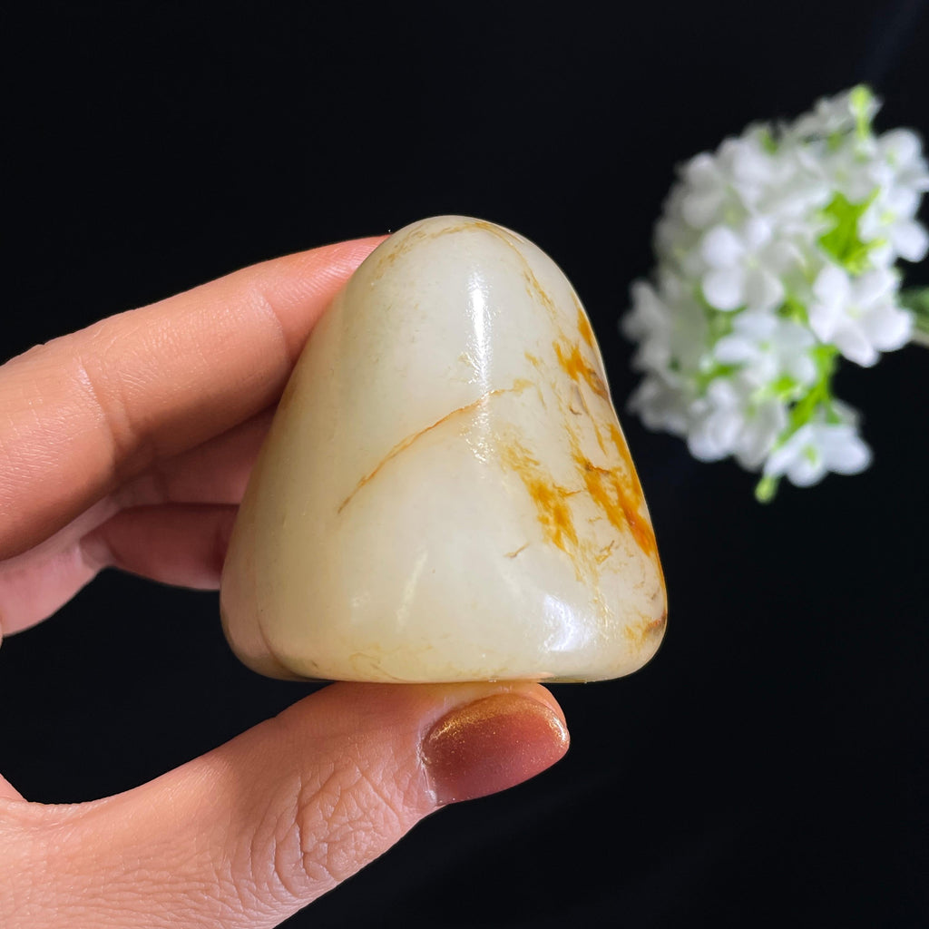 和田玉白玉“ 秋江冷浸”洒金皮籽料（yc375295）
