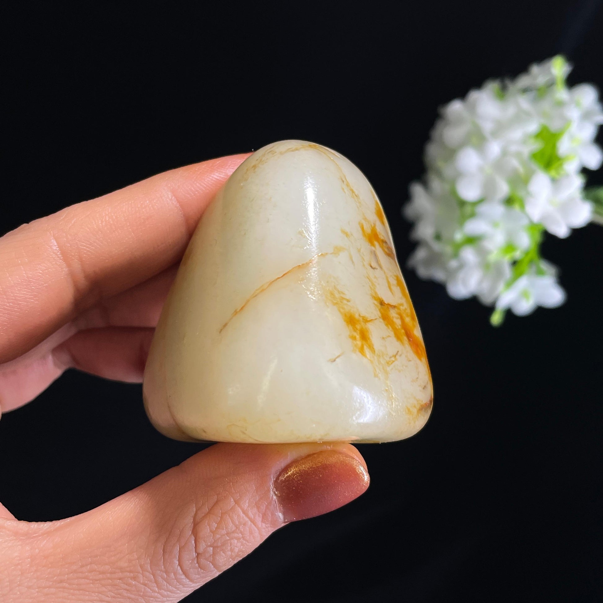 和田玉白玉“ 秋江冷浸”洒金皮籽料（yc375295）