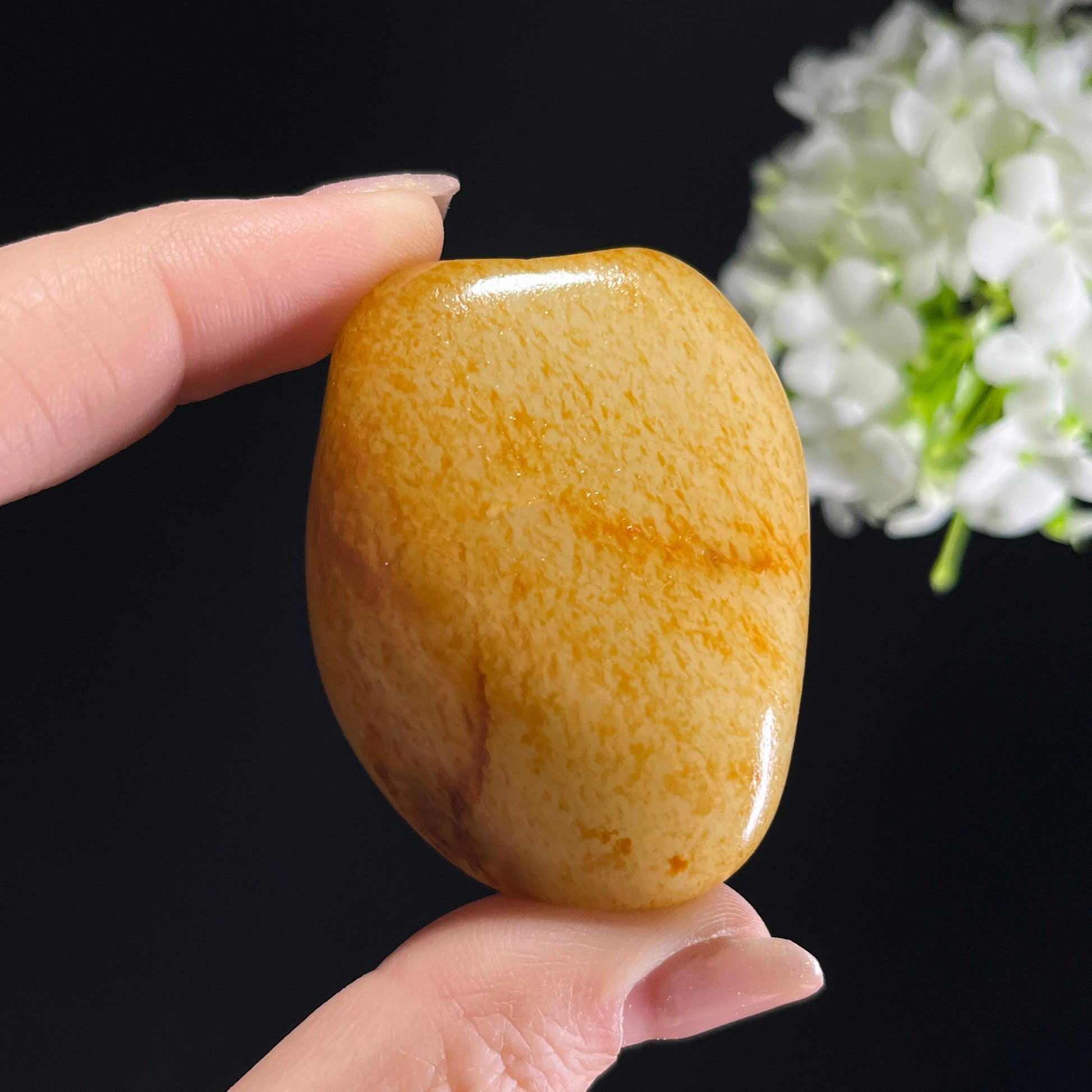 和田玉白玉“金霭浮山”通体洒金皮籽料（yc353579）