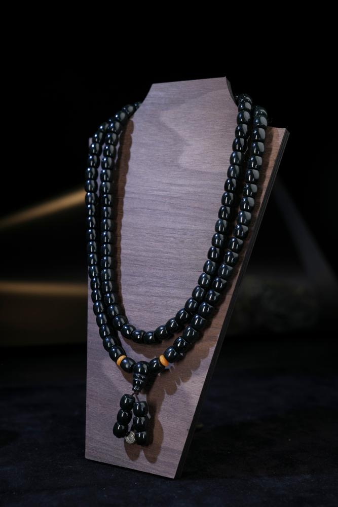 和田玉塔青项链（卡9）（yc248317）