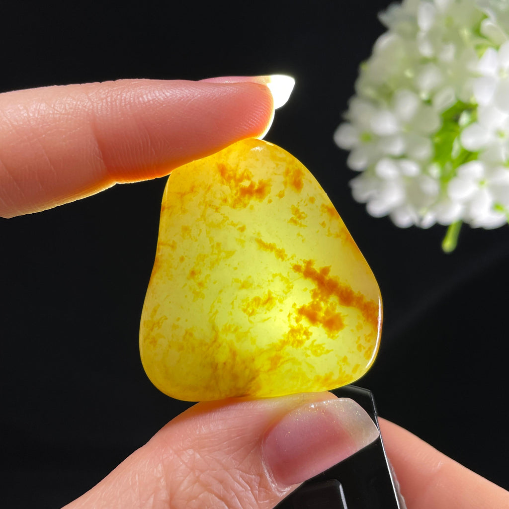 和田玉白玉“霞染玉肌”洒金皮聚红皮籽料（yc394052）