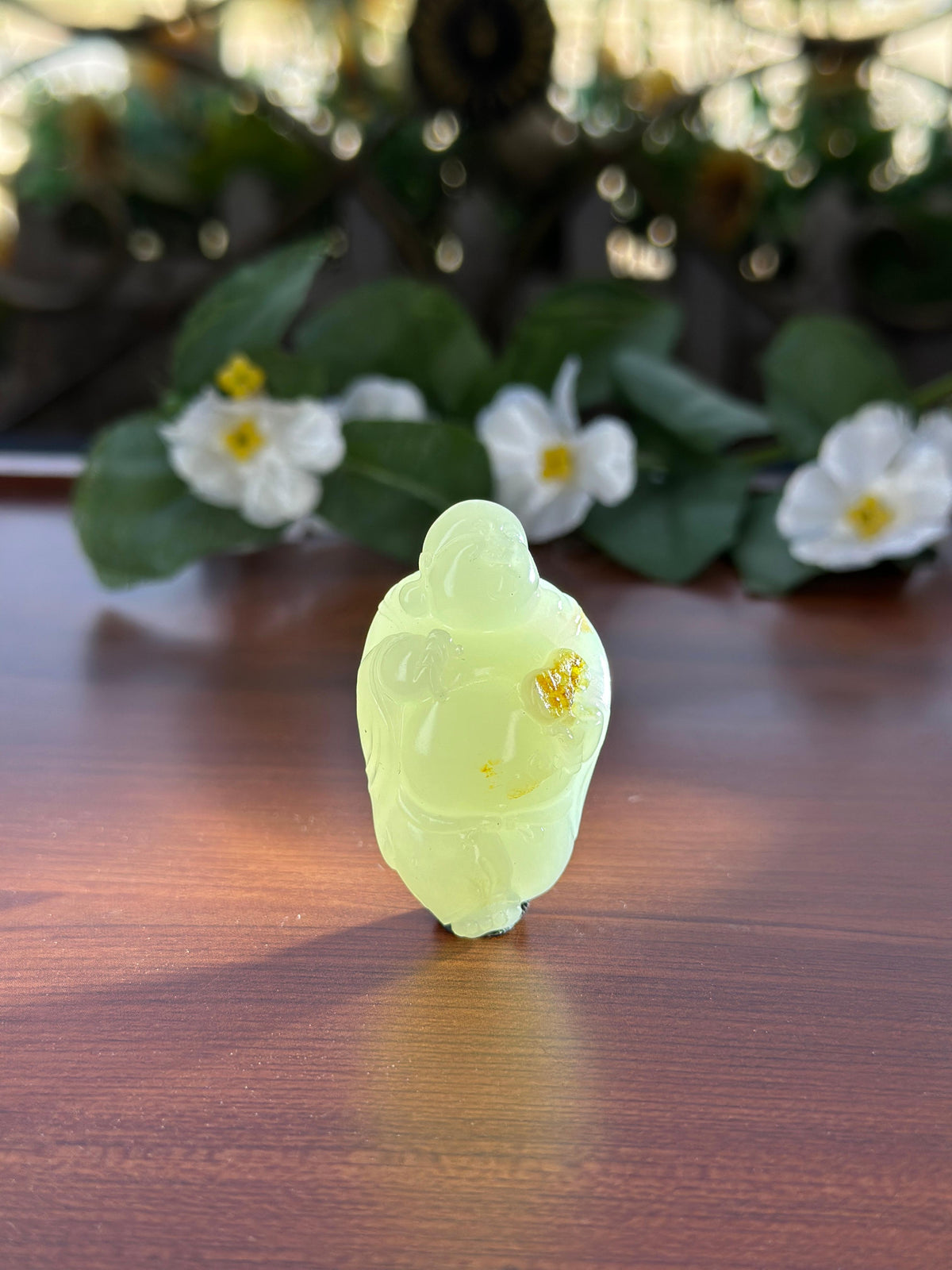 新疆和田玉白玉洒金皮籽料弥勒佛挂件（yc706460）