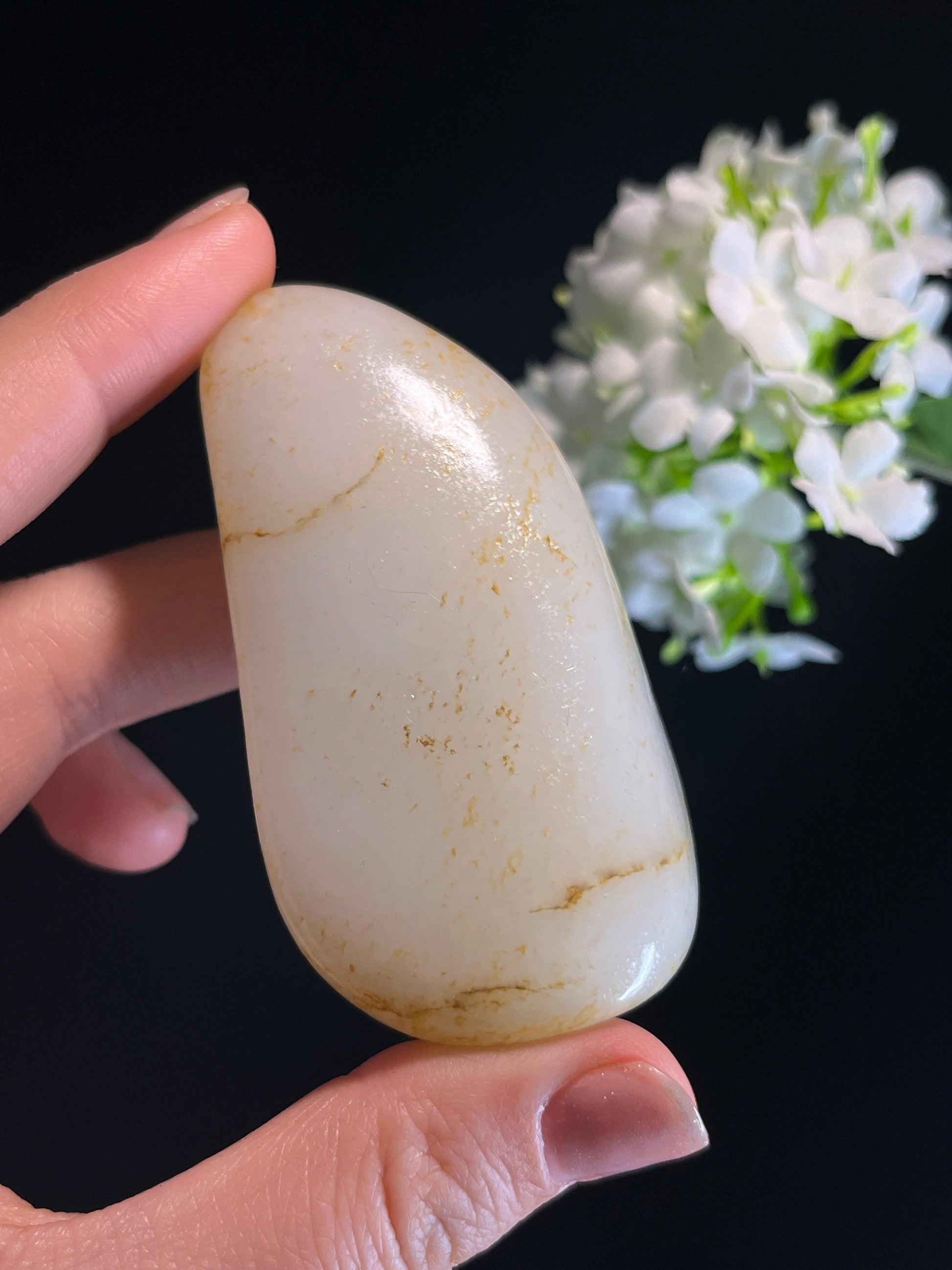 新疆天然和田玉羊脂白玉洒金皮籽料原石（yc274560）