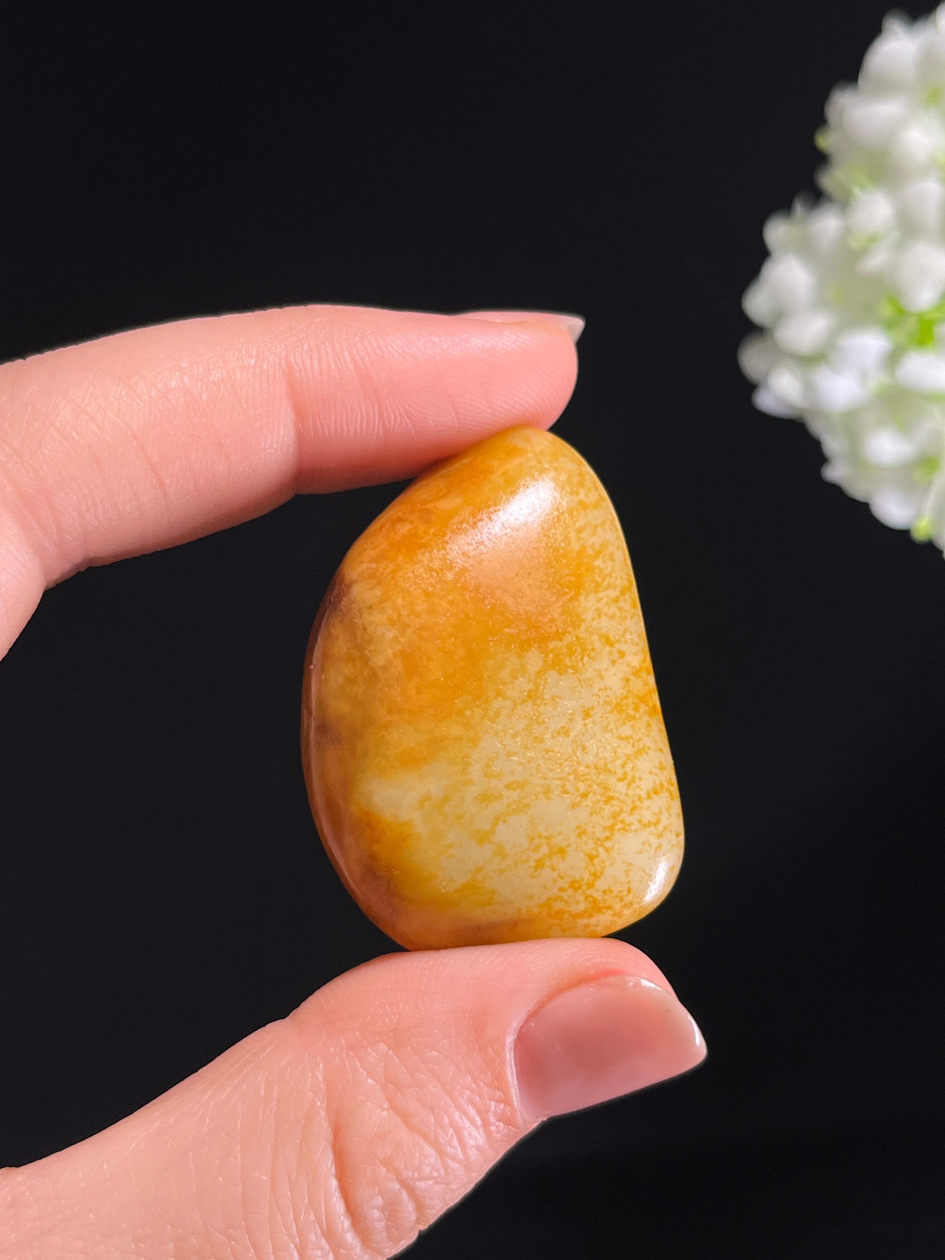 和田玉金包银洒金皮“金波沉玉”籽料原石（yc278608）