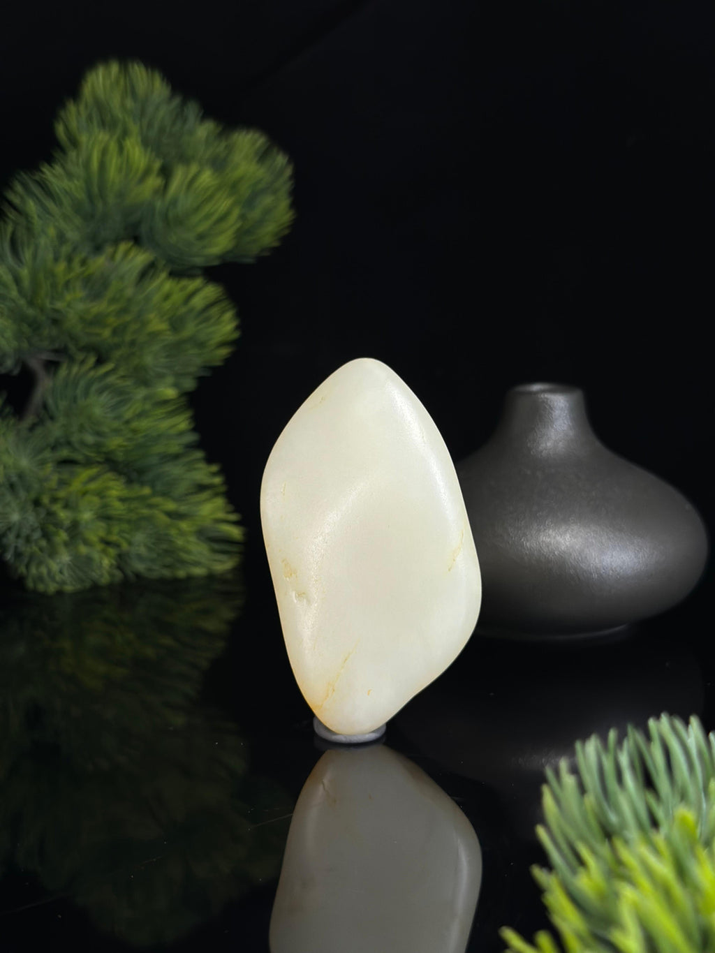 新疆和田玉白玉洒金皮珍品籽料手把件（yc470838）