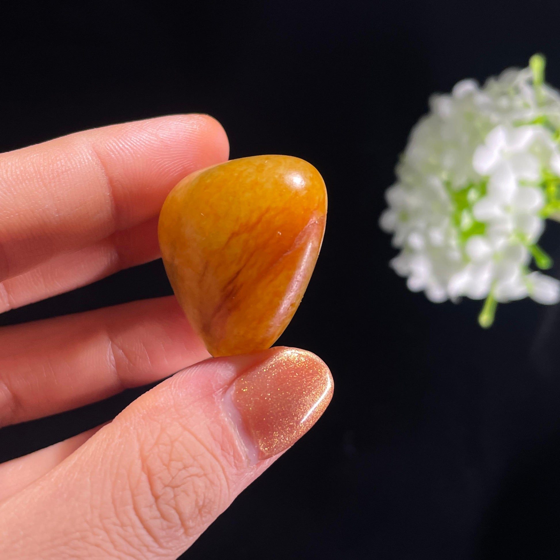 和田玉白玉“金晕含章”通体洒金皮红皮籽料（yc387251）