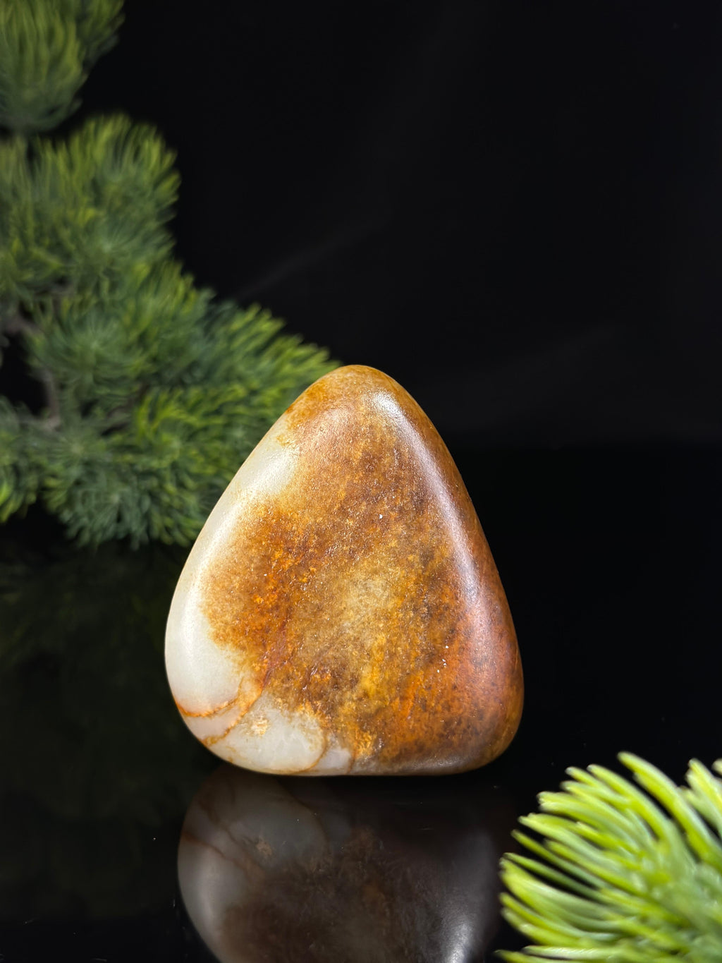 新疆和田玉白玉秋梨皮籽料小摆件（yc479191）