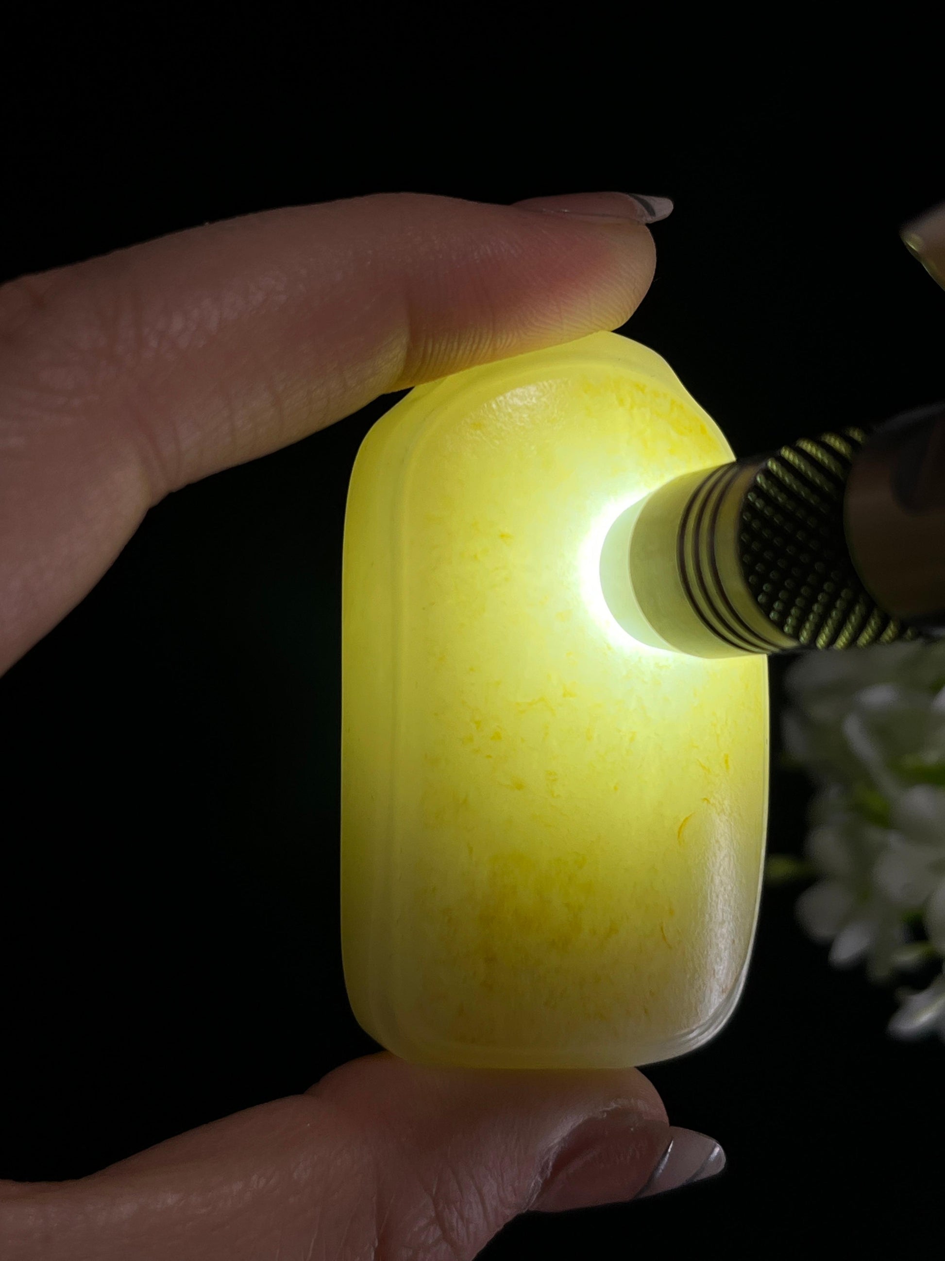 和田玉满洒金皮无事牌（yc250224）