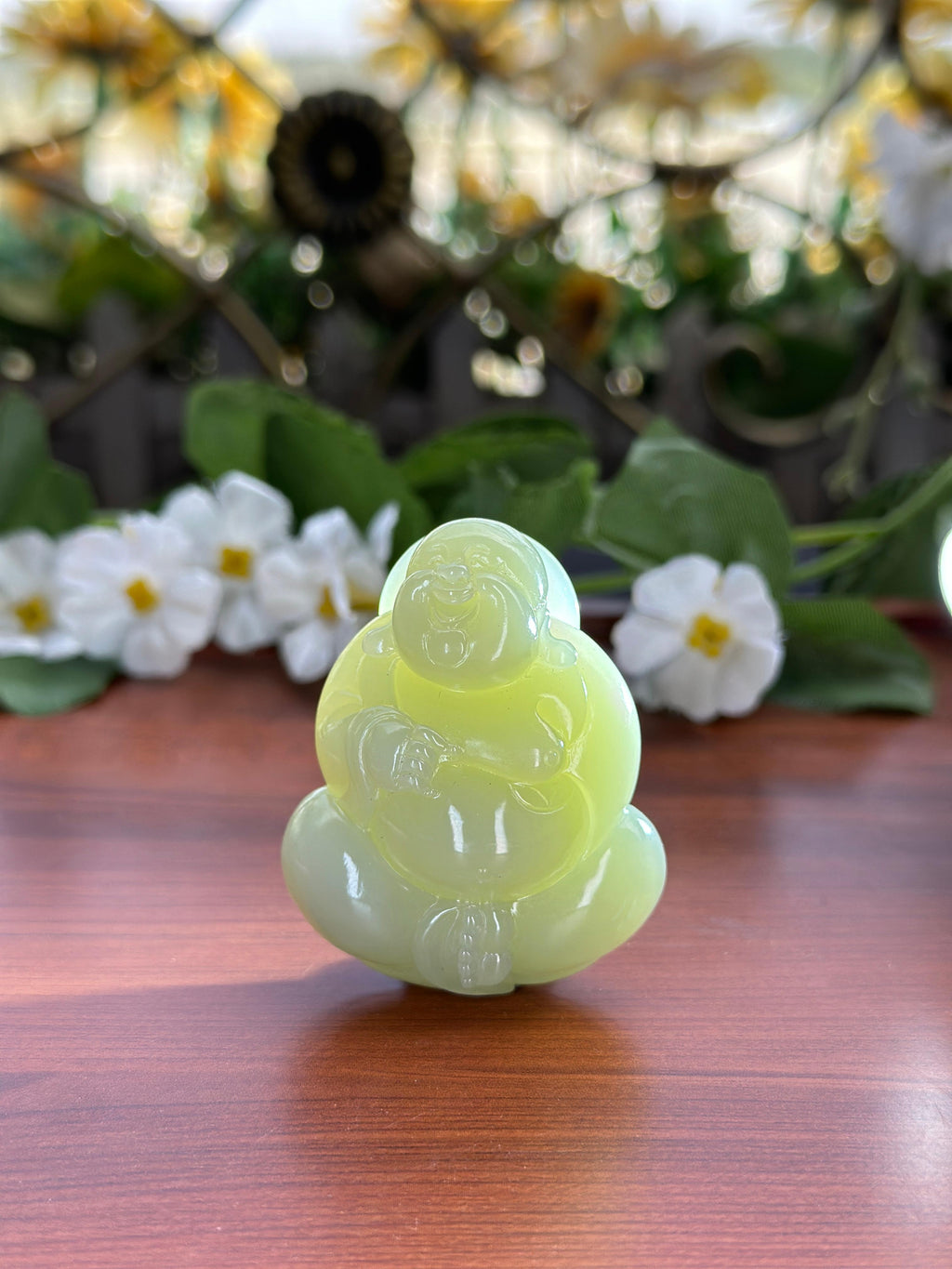和田玉且末蓝弥勒佛挂件（yc708012）