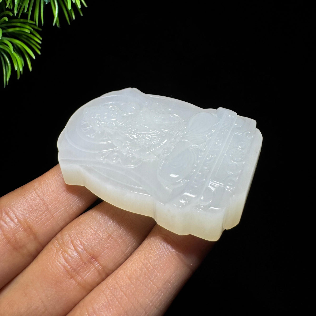 和田玉山料白玉观音（yc742762）