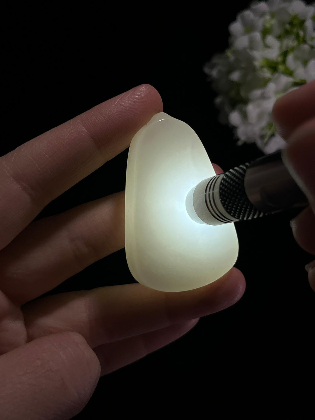 和田玉白玉随形无事牌（yc257302）