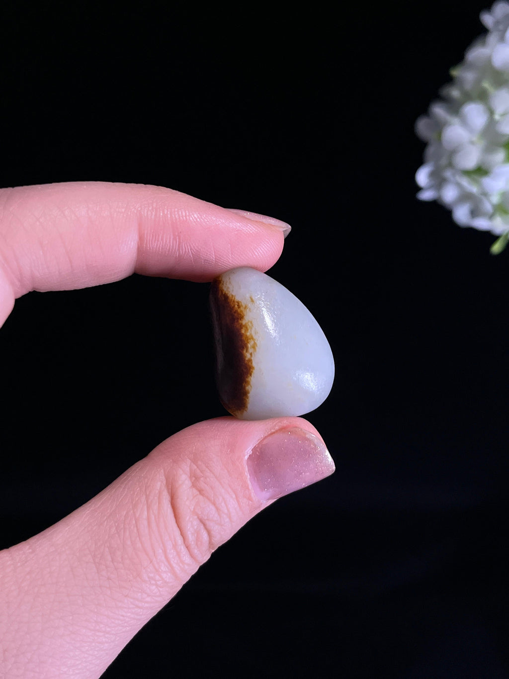 和田玉精品聚黑皮“墨韵凝脂”籽料原石（yc271703）