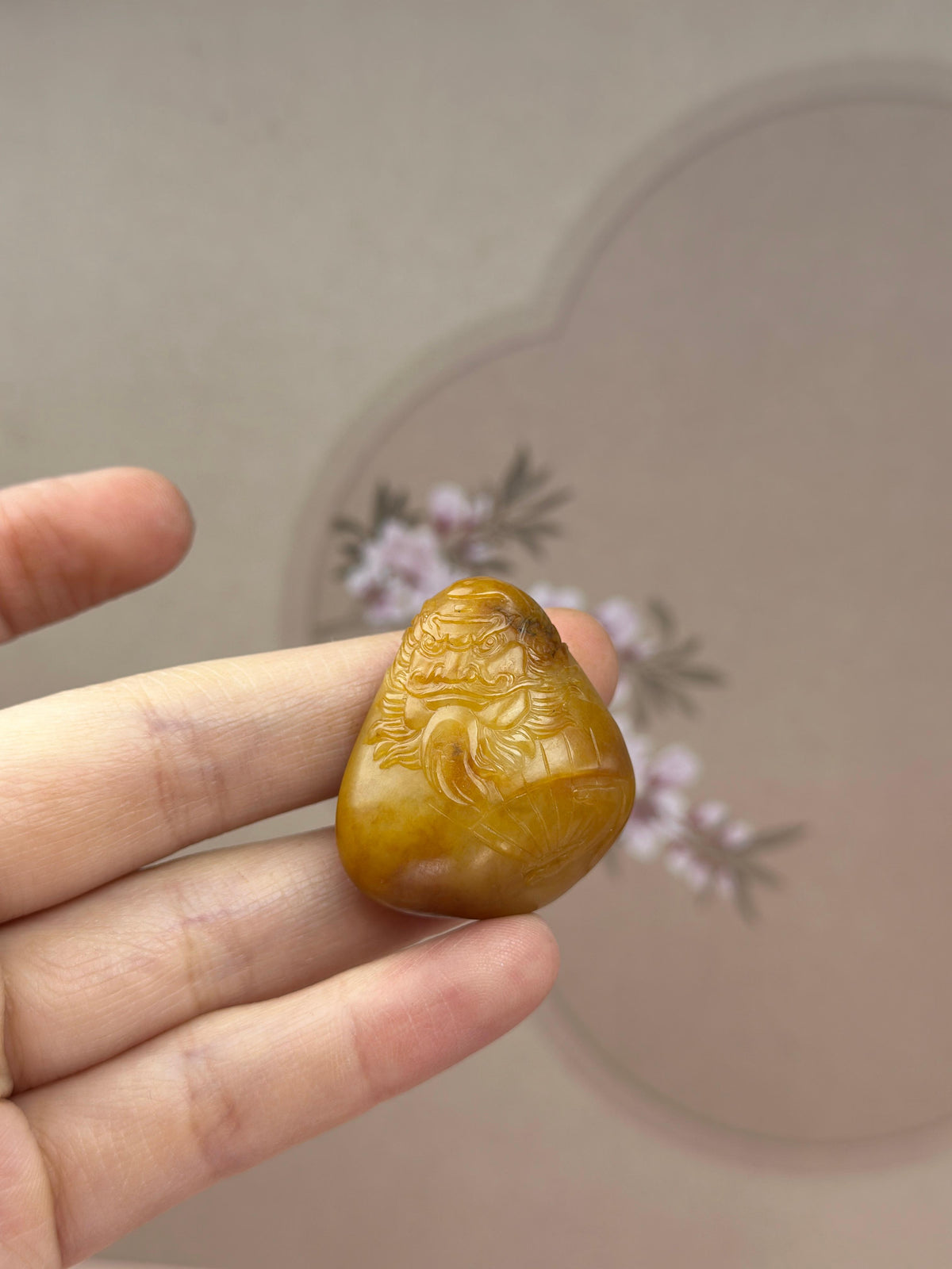 珍品新疆和田玉黄沁籽料钟馗挂件（yc765568）