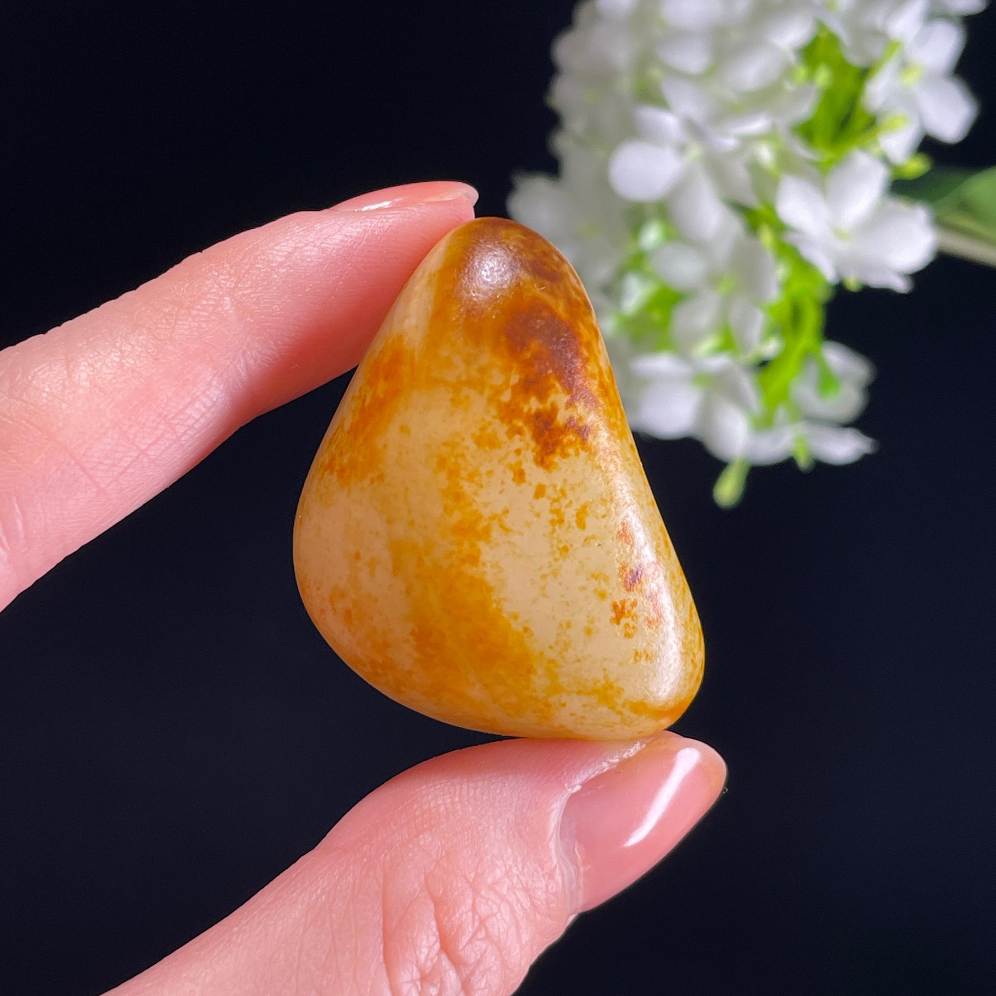 和田玉白玉通体洒金皮“金元宝”象形籽料（yc343655）