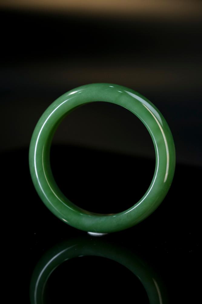 新疆天然和田玉碧玉手镯6（yc253293）