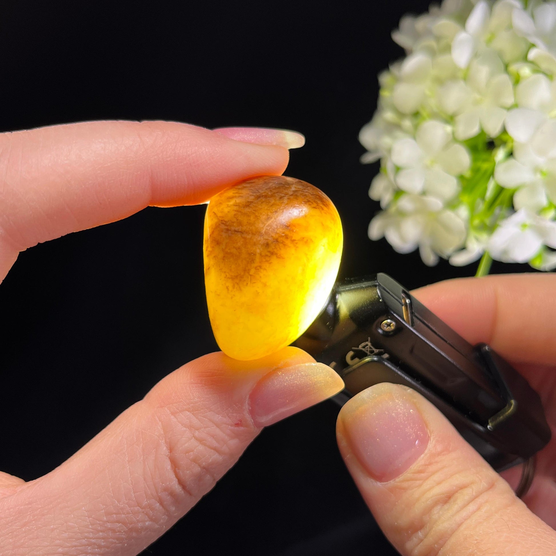 和田玉白玉“寒林横秋”秋梨皮洒红皮籽料（yc354489）