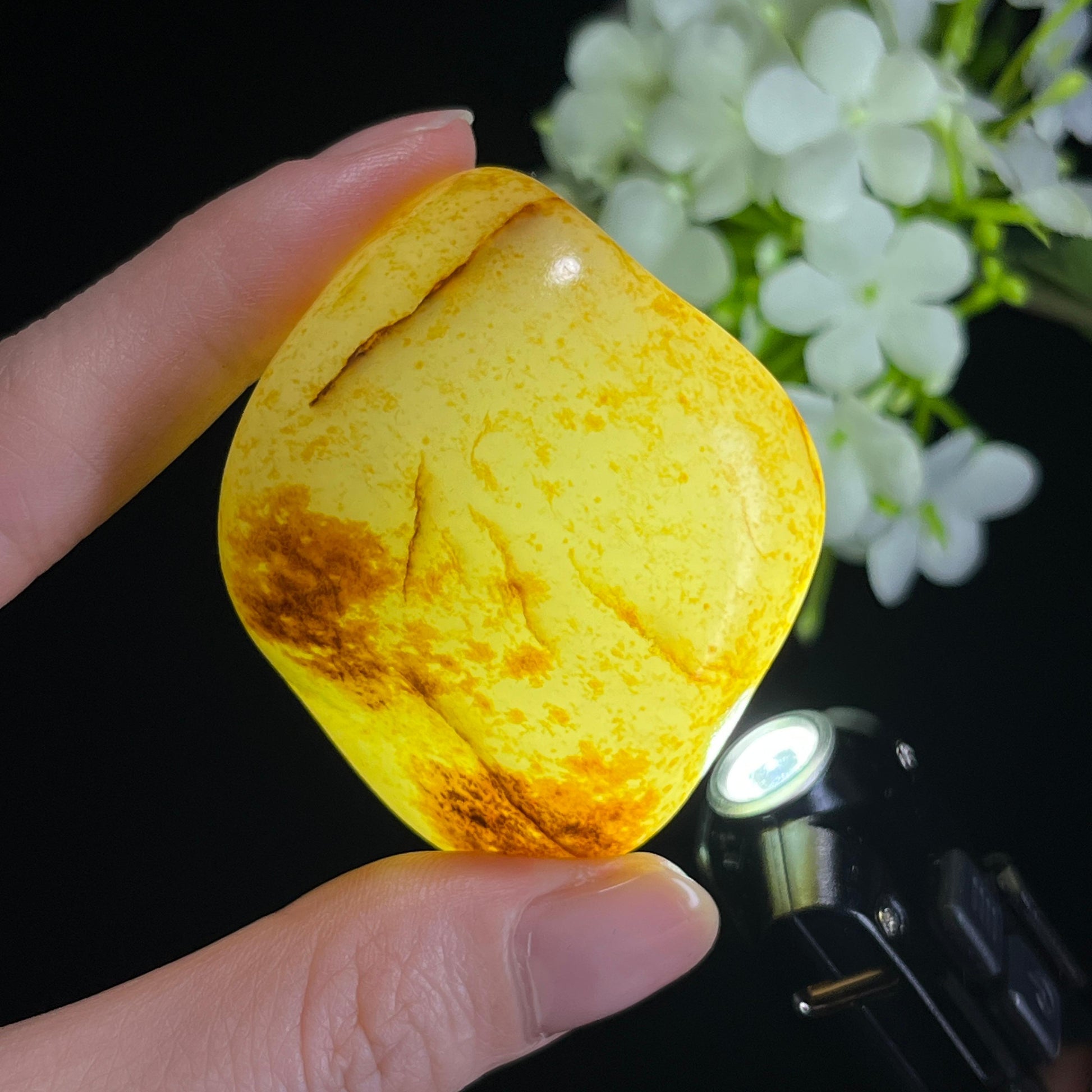 新疆天然和田玉“金璞纳福”聚红皮籽料（yc326557）