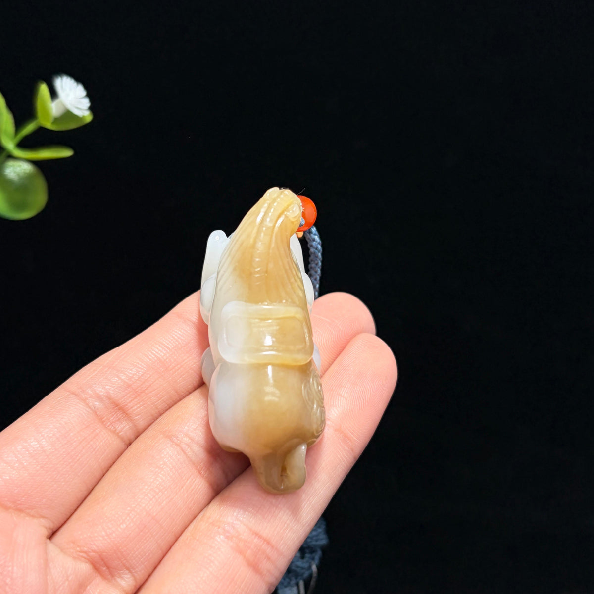和田糖白玉马到成功挂件（yc781541）