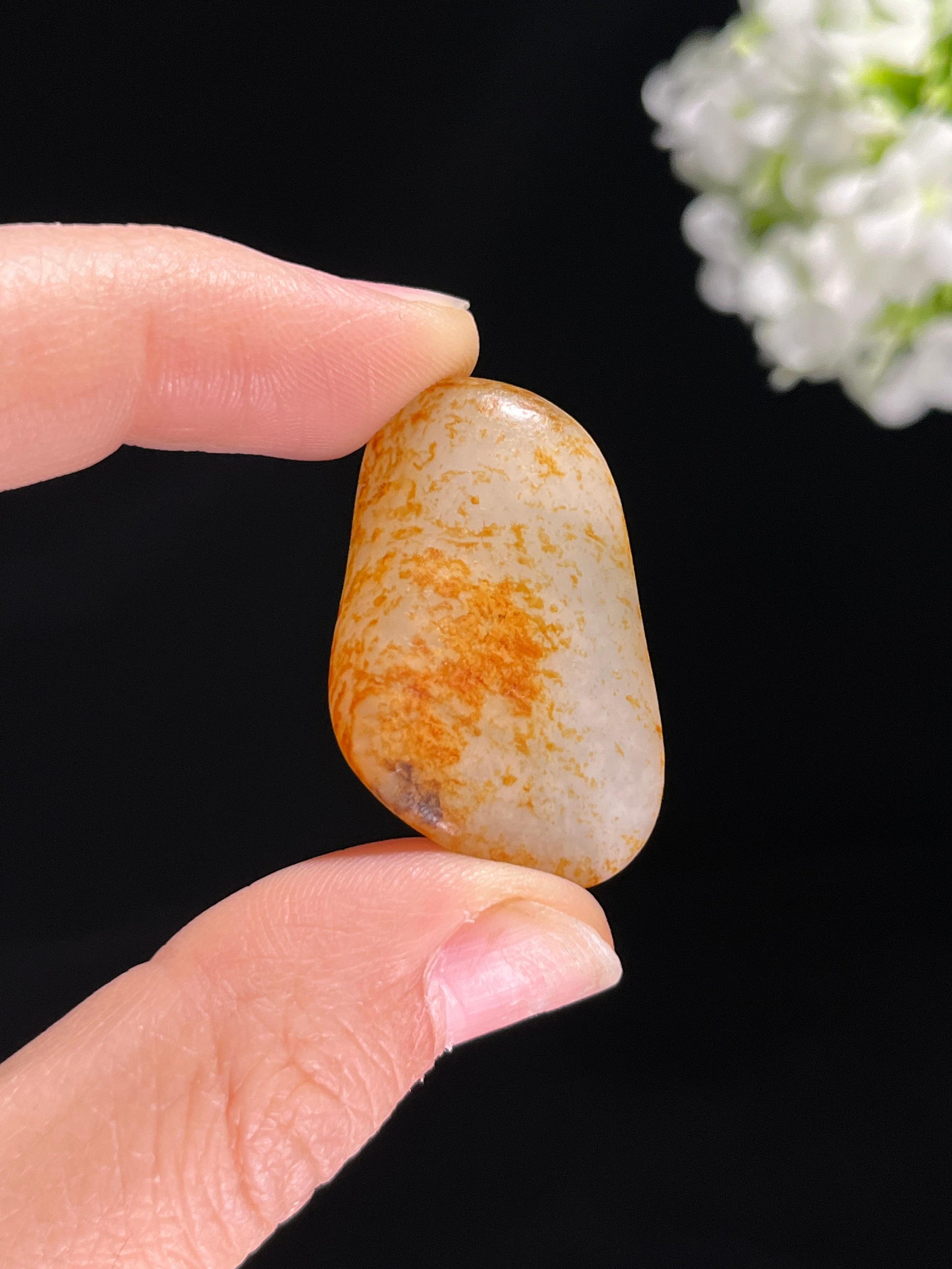 新疆和田玉洒金皮籽料原石包金挂件（yc255409）