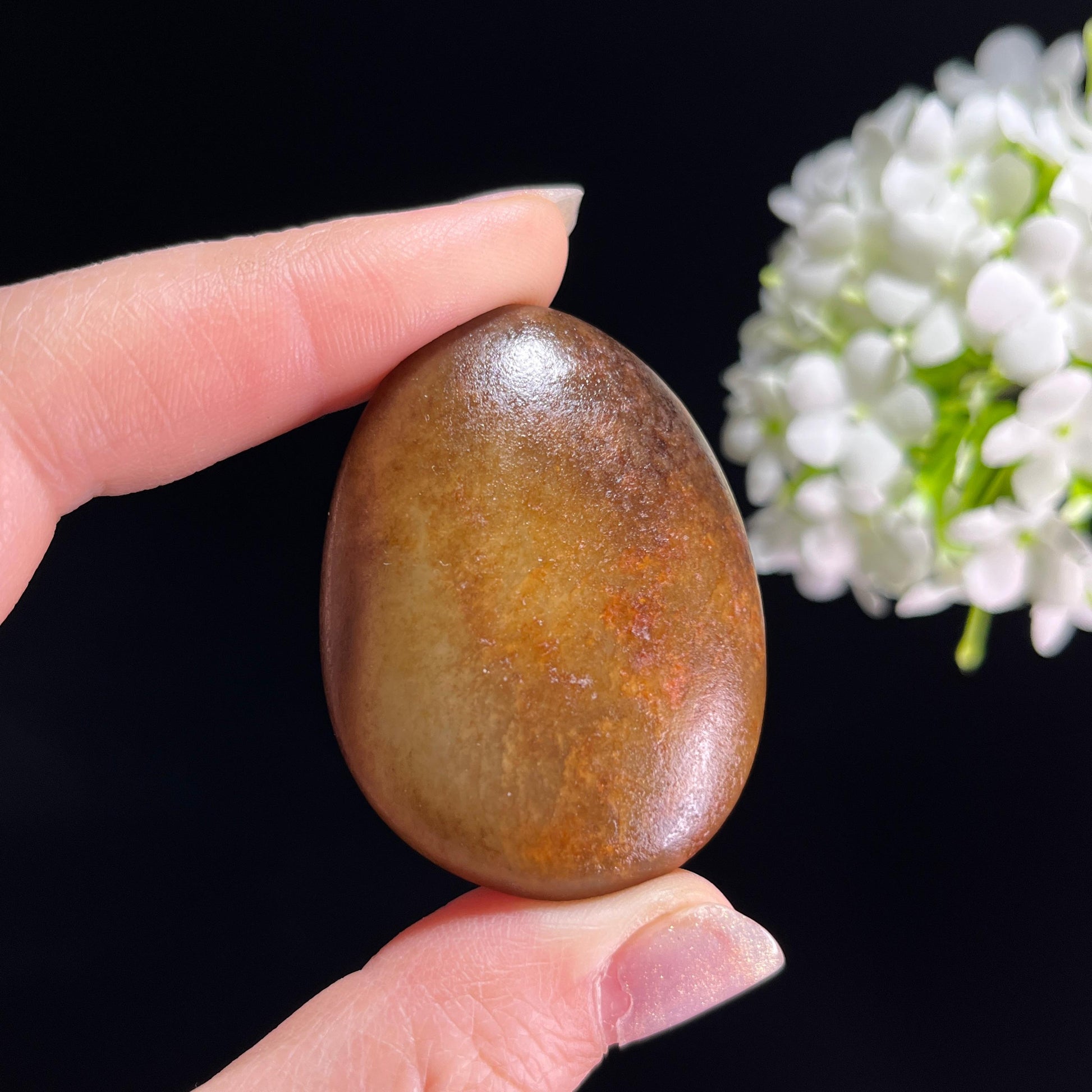 和田玉青白玉“秋光凝玉”通体秋梨皮籽料（yc333303）