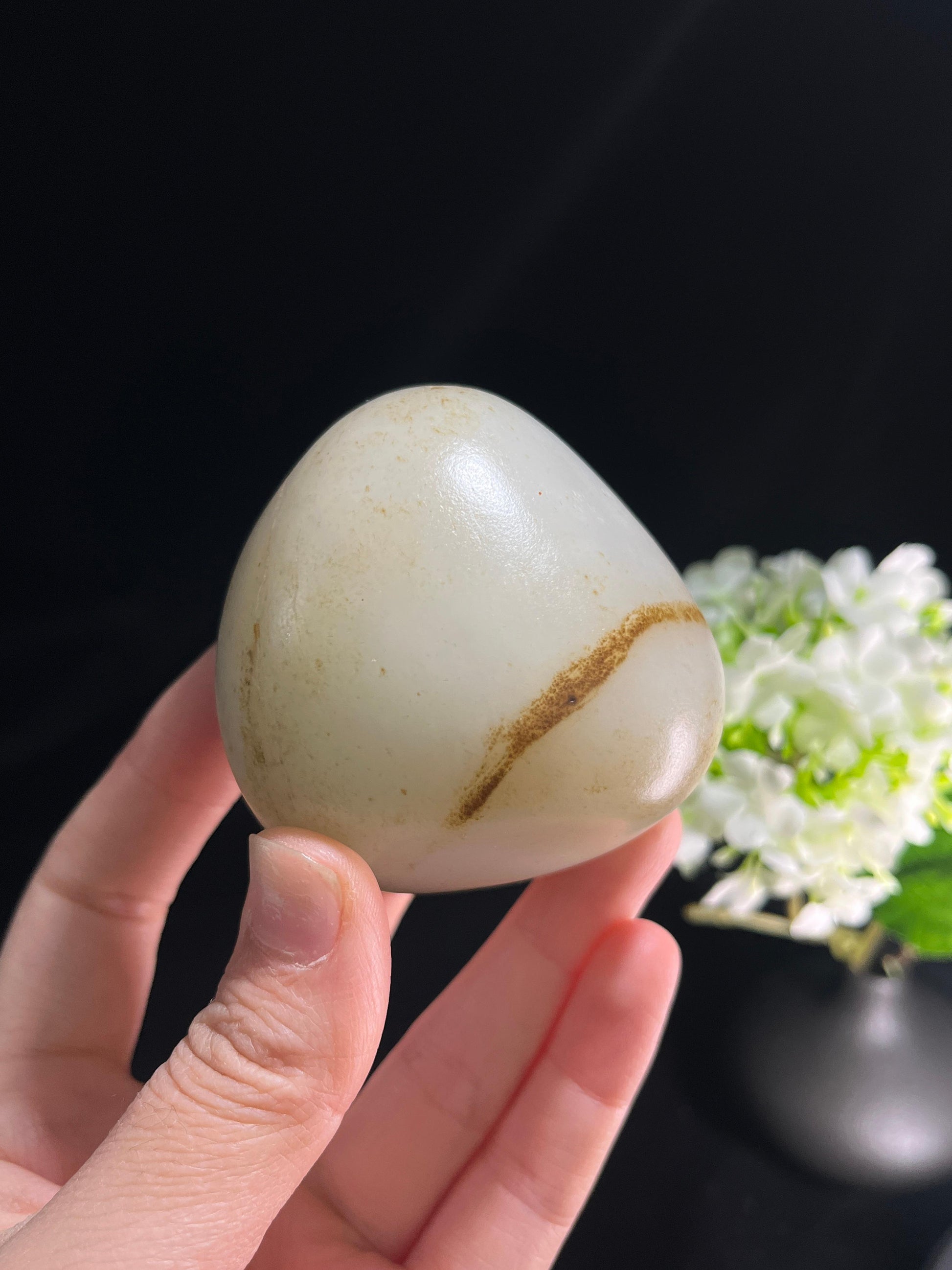 新疆和田玉收藏级秋梨皮象形籽料原石（yc253260）