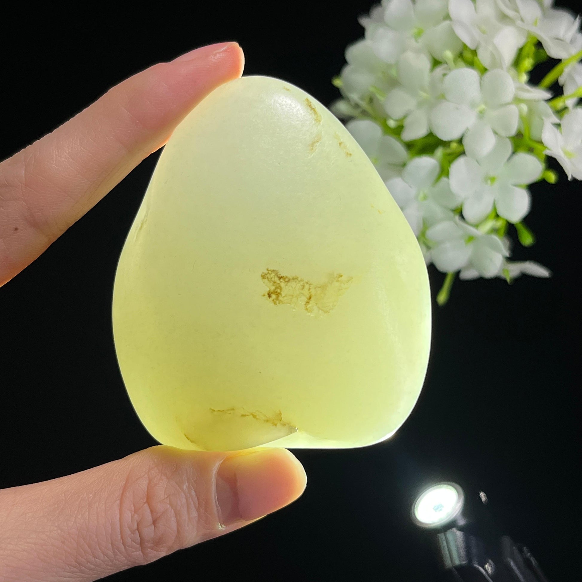 和田玉青白玉“玉魄清辉”籽料原石（yc302851）