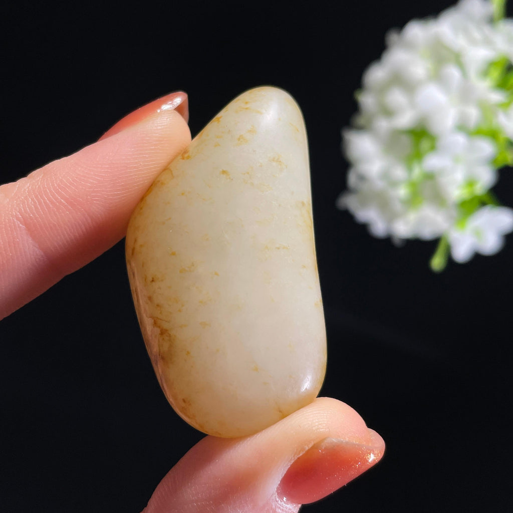 新疆天然和田玉“碎金凝脂”洒金皮籽料（yc318521）