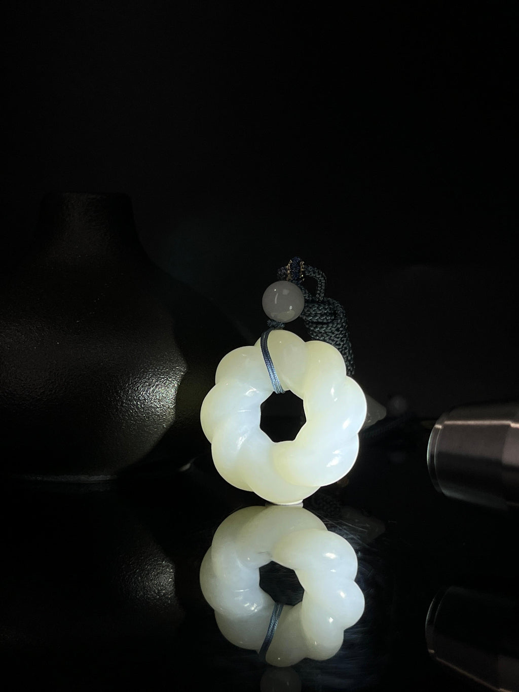 天然和田玉白玉时来运转吊坠1（yc240908）