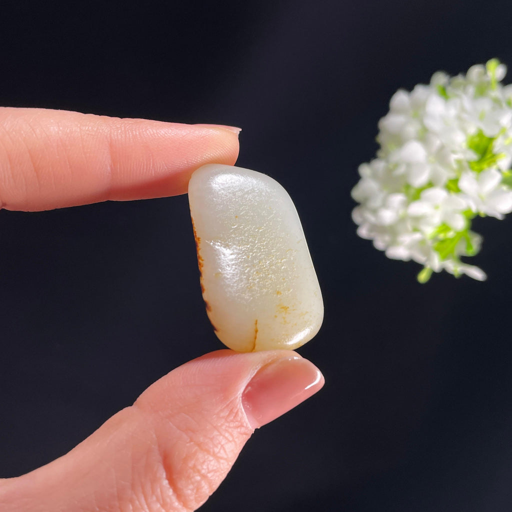 和田玉白玉意境聚红皮“晚霞满天”籽料原石（yc283051）