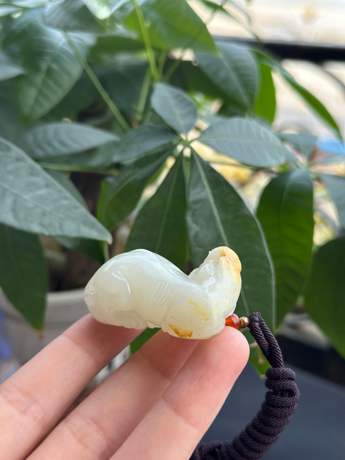 新疆和田玉洒金皮籽料貔貅挂件（yc709335）